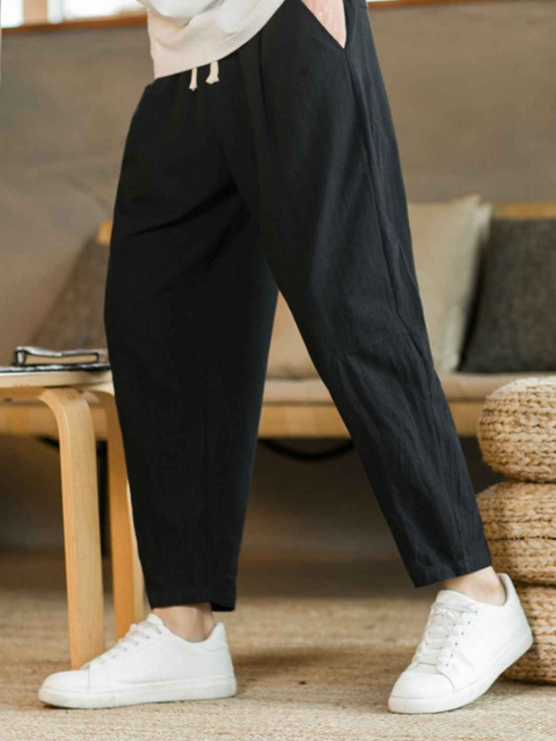 Plus Size Drawstring Pants with Pockets - Damned Threads